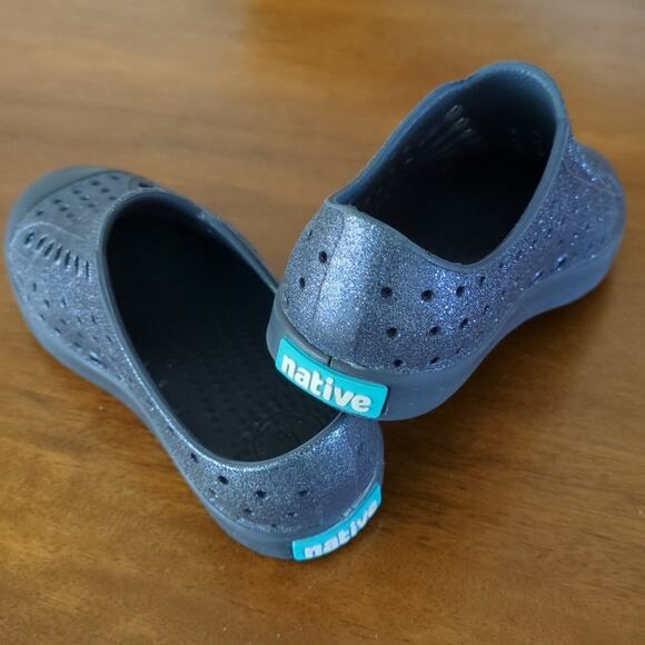 Native shoes Jefferson bling Onyx bling little kids size 10 - Picture 7 of 8